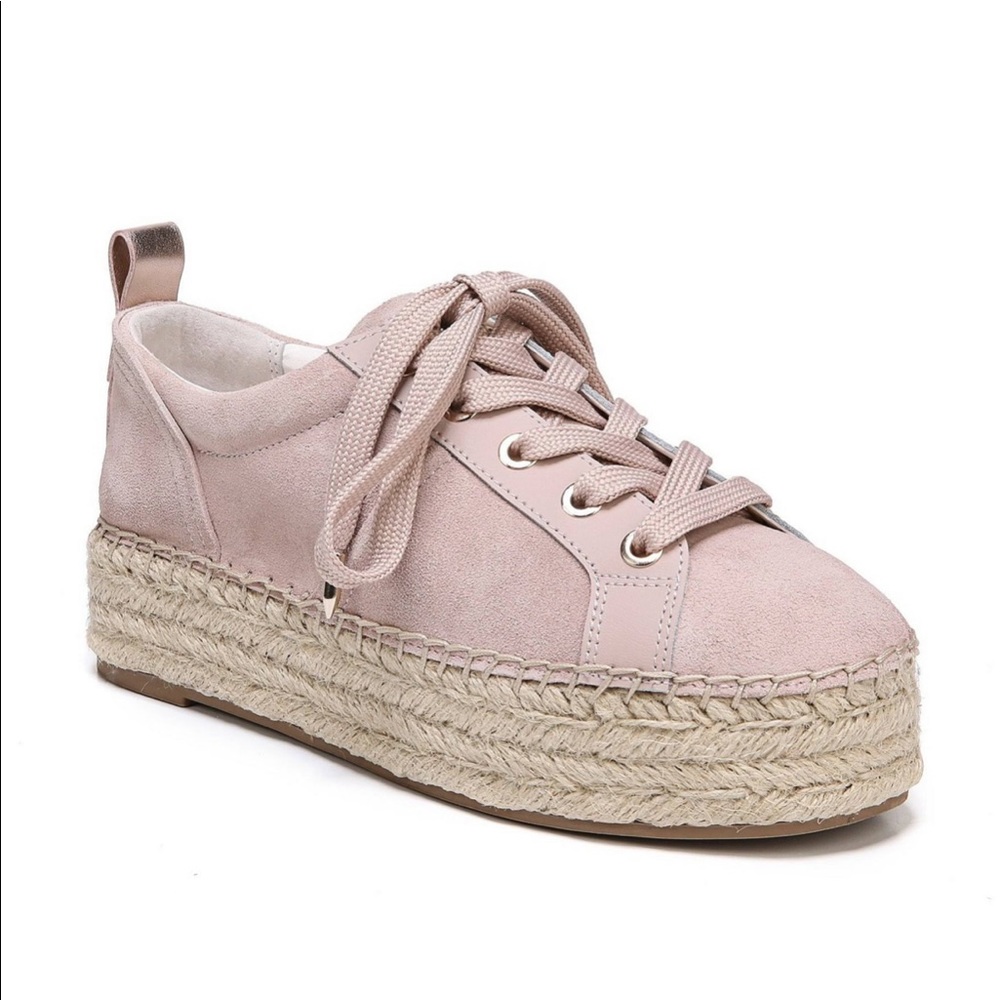 Sam Edelman Blush Suede Espadrille Sneakers